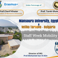 منحة خاصة بجامعة المنصورة لسفر السادة أعضاء هيئة التدريس بالجامعة لقضاء أسبوع بجامعة Veliko Tarnovo 